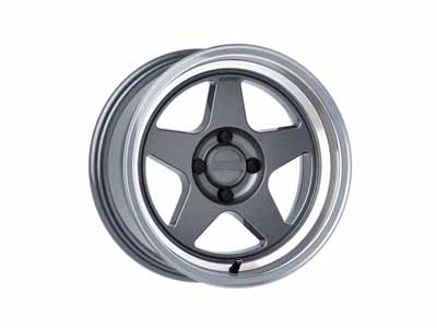 Kansei Wheels K12GM-158010+25 15x8 KNP K12GM Machine Gloss Gunmetal Gray 4x100 Pattern 25 Offset / Kansei Wheels K12GM-158010+25 15-Inch Wheel