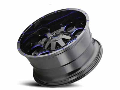 Mayhem Wheels 8015-8937BTB18 Warrior 8015 BL 18x9 Prism Blue Black 18 Offset 6 Lug 5.71 BSM 106 Bore / Mayhem Wheels 8015-8937BTB18 18-Inch Wheel