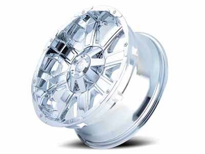 Mayhem Wheels 8030-2278C Chaos 8030 CH 20x12 Chrome -44 Offset 8 Lug 4.77 BSM 124.1 Bore / Mayhem Wheels 8030-2278C 20-Inch Wheel