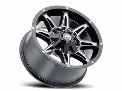 Mayhem Wheels 8090-7956M Rampage 8090 BK 17x9 Milled Spokes Black -12 OS 5 Lug 4.53BSM 87 Bore 114.3 / Mayhem Wheels 8090-7956M 17-Inch Wheel