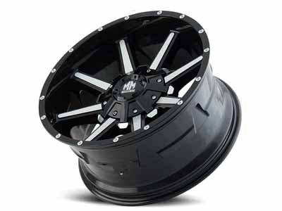 Mayhem 8104-7956B18 Arsenal 8104 GB 17x9 Machined Face Gloss Black 18 O/S 5 Lug 5.71 BSM 87 Bore 127 / Mayhem Wheels 8104-7956B18 17-Inch Wheel