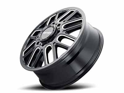 Mayhem 8107D-22877BMF115 Cogent Front Dually 22x8.25 Mill Spokes Gloss Black 115 OS 8 Lug 9.15 BSM / Mayhem Wheels 8107D-22877BMF115 22-Inch Wheel