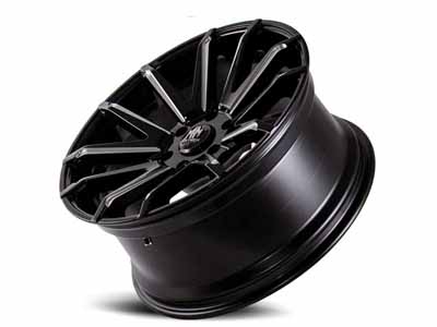 Mayhem 8109-22986BM10 Crossfire 8109 22x9.5 Milled Spokes Gloss Black 10 OS 6 Lug 5.64 BSM 78.3 Bore / Mayhem Wheels 8109-22986BM10 22-Inch Wheel