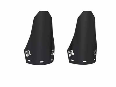 MBRP AC-9219-05 2019-Up Maverick R/Maverick X3/Maverick X3 Max Black-Coated Aluminized Shock Guards / MBRP AC-9219-05 Suspension Shock Absorber Cover