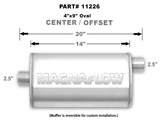 Magnaflow 11226 Stainless Steel Performance 4 x 9 Oval Muffler
