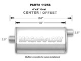 Magnaflow 11256 Stainless Steel Performance 4 x 9 Oval Muffler