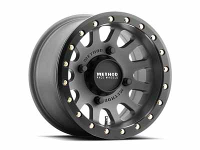 Method MR40156047851B 15x6 MR401 Beadlock UTV 4 x 136 Offset 53 Lip 0 Titanium GY Matte Black Ring / Method Race Wheels MR40156047851B 15-inch Wheels