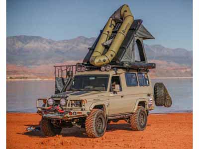 Overland Vehicle Systems 18099901 Mamba 3 Roof Top Tent Clam Shell Roof Top Tent / Overland Vehicle Systems 18099901 Roof Top Tent