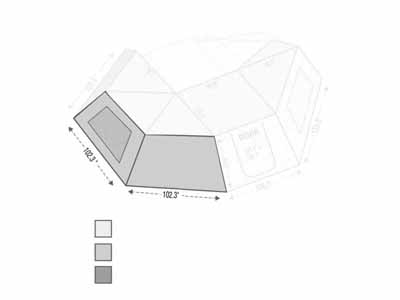 Overland Vehicle Systems 18139910 Nomadic Awning 270 Awning Side Wall / Overland Vehicle Systems 18139910 Roof Top Tent
