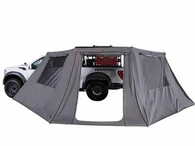 Overland 18159919 HD Nomadic 180 LTE Awning Wall, Universal, Grey Body, Green Trim W/Storage Bag / Overland Vehicle Systems 18159919 Portable Awning
