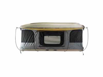 Overland 18199902 HD Bundu 3 Hard Shell Pop Up Roof Top Tent, 3 Person, Grey Body & Black Rainfly / Overland Vehicle Systems 18199902 Roof Top Tent