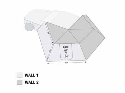 Overland Vehicle Systems 18299909 Shop Freestanding Driver Side Nomadic 270 LT Awning Wall 1 / Overland Vehicle Systems 18299909 Roof Top Tent