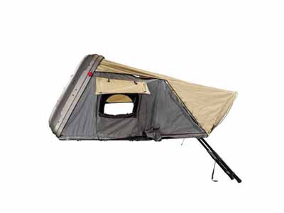 Overland 18389902 HD Bundu 2 Hard Shell Roof Top Tent, 2 Person, Grey Body & Black Rainfly / Overland Vehicle Systems 18389902 Roof Top Tent