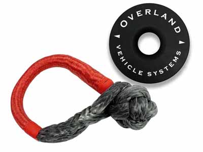 Overland Vehicle Systems 19-6580 Soft Shackle Recovery Ring Combo Pack 45,000 lb Black / Overland Vehicle Systems 19-6580 Soft Shackle