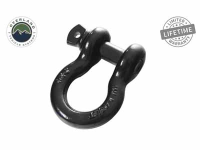 Overland Vehicle Systems 19019901 Recovery Shackle 3/4 4.75 Ton Black / Overland Vehicle Systems 19019901 Winch Shackle