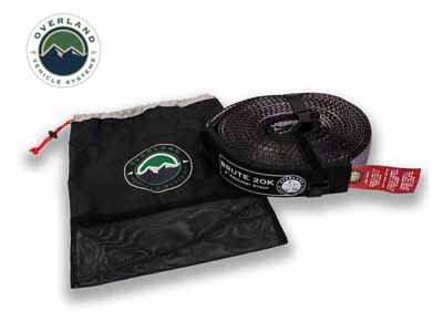Overland Vehicle Systems 19059916 Tow Strap 20000 lbs 2 x 30' Gray With Black Ends / Overland Vehicle Systems 19059916 Tow Strap