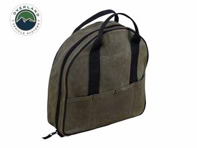 Overland Vehicle Systems 21129941 Jumper Cable Bag #16 Waxed Canvas Durable Storage Solution / Overland Vehicle Systems 21129941 Jumper Cables