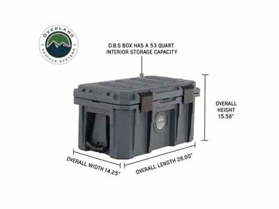 Overland Vehicle Systems 40100001 Stay Dry With 53 Quart Dry Box / Overland Vehicle Systems 40100001 Cargo Box