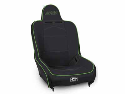 PRP Seats A100110-201-W Premier High Back Suspension Seat Black and Green Vinyl / PRP Seats A100110-201-W Seats