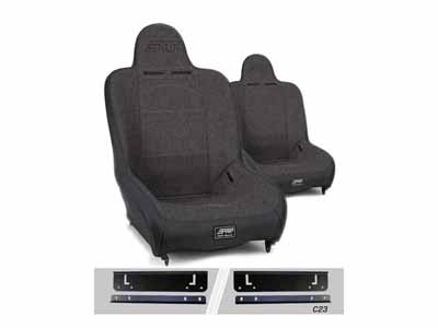 PRP Seats A100110-C23-54 Premier High Back Suspension Seats Kit for 97-02 Jeep Wrangler TJ Pair Gray / PRP Seats A100110-C23-54 Seats