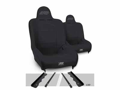 PRP Seats A100110-C33-50 Premier High Back Suspension Seats Kit for 95-01 Cherokee XJ Pair Black / PRP Seats A100110-C33-50 Seats