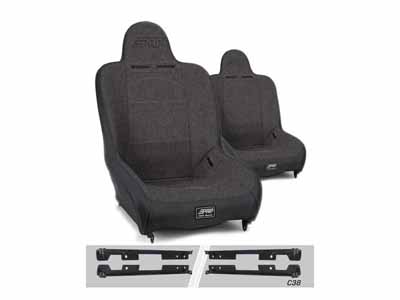 PRP Seats A100110-C38-54 Premier High Back Suspension Seats Kit for Jeep Wrangler JK/JKU Pair Gray / PRP Seats A100110-C38-54 Seats