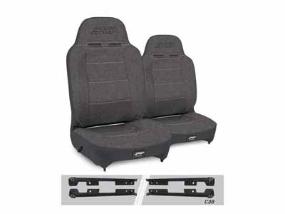 PRP Seats A130110-C38-54 Enduro High Back Reclining Suspension Seats Kit for Wrangler JK/U Pair Gray / PRP Seats A130110-C38-54 Seats