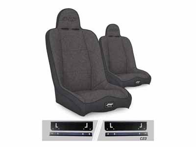 PRP Seats A140110-C23-54 Daily Driver High Back Suspension Seats Kit for 97-02 Wrangler TJ Pair Gray / PRP Seats A140110-C23-54 Seats
