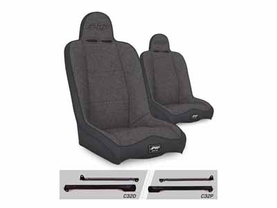 PRP Seats A140110-C32-54 Daily Driver High Back Suspension Seats Kit for Wrangler CJ7/YJ Pair Gray / PRP Seats A140110-C32-54 Seats
