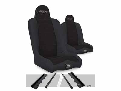 PRP Seats A140110-C33-50 Daily Driver High Back Suspension Seats Kit 95-01 Cherokee XJ Pair Black / PRP Seats A140110-C33-50 Seats