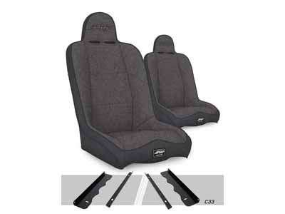 PRP Seats A140110-C33-54 Daily Driver High Back Suspension Seats Kit for 95-01 Cherokee XJ Pair Gray / PRP Seats A140110-C33-54 Seats
