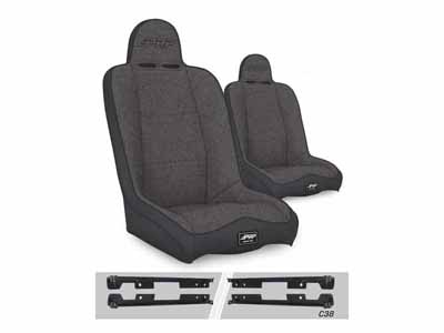 PRP Seats A140110-C38-54 Daily Driver High Back Suspension Seats Kit for Wrangler JK/JKU Pair Gray / PRP Seats A140110-C38-54 Seats