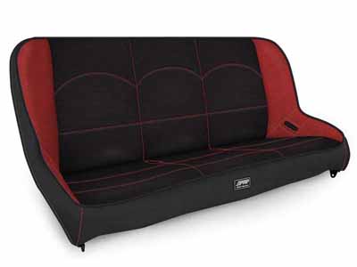 PRP Seats A3610-36-72 Low Back Rear Bench for Jeep CJ7/YJ Black and Red / PRP Seats A3610-36-72 Seats