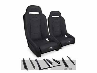 PRP Seats A7301-PORXP-C66-201 GT3 Suspension Seats Kit for Honda Talon Pair Black / PRP Seats A7301-PORXP-C66-201 Seats