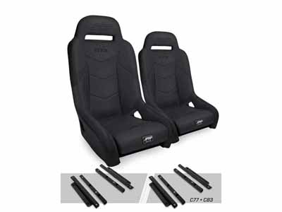 PRP Seats A7301-PORXP-C83-201 GT3 Suspension Seats Kit for Polaris, Pair,  Black / PRP Seats A7301-PORXP-C83-201 Seats