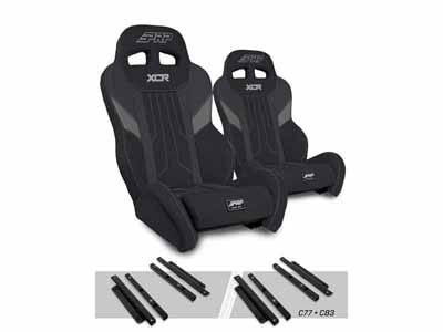 PRP Seats A8001-PORXP-C83-203 XCR Suspension Seats Kit for Polaris, Pair,  Black & Gray / PRP Seats A8001-PORXP-C83-203 Seats