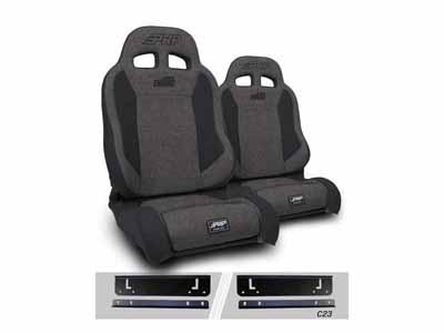 PRP Seats A89010-C23-54 Enduro Elite Suspension Seat Trek Edition Kit for 97-02 Wrangler Pair Gray / PRP Seats A89010-C23-54 Seats
