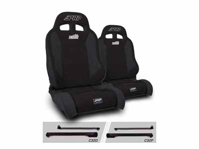 PRP Seats A89010-C32-50 Enduro Elite Suspension Seat Trek Edition Kit for Wrangler CJ7/YJ Pair Black / PRP Seats A89010-C32-50 Seats