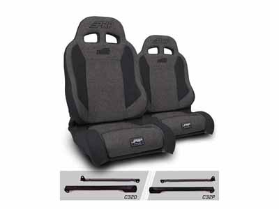 PRP Seats A89010-C32-54 Enduro Elite Suspension Seat Trek Edition Kit for Wrangler CJ7/YJ Pair Gray / PRP Seats A89010-C32-54 Seats