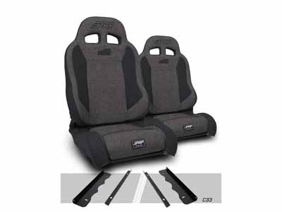 PRP Seats A89010-C33-54 Enduro Elite Suspension Seat Trek Edition Kit 95-01 Cherokee XJ Pair Gray / PRP Seats A89010-C33-54 Seats