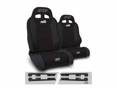 PRP Seats A89010-C38-50 Enduro Elite Suspension Seat Trek Edition Kit for Wrangler JK/JKU Pair Black / PRP Seats A89010-C38-50 Seats