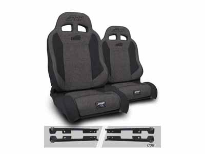 PRP Seats A89010-C38-54 Enduro Elite Suspension Seat Trek Edition Kit for Wrangler JK/JKU Pair Gray / PRP Seats A89010-C38-54 Seats