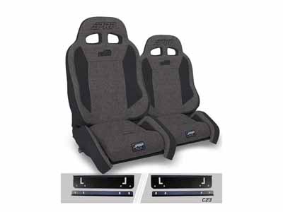 PRP Seats A90010-C32-54 Enduro Elite Suspension Seat Crawl Edition Kit for Wrangler CJ7/YJ Pair Gray / PRP Seats A90010-C32-54 Seats