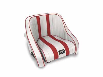 PRP Seats AB21501P-204 Hydro Lite Retro Boat Seat with Side Pockets, Red / PRP Seats AB21501P-204 Boat Seats