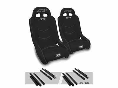 PRP Seats AU63001-PORXP-C83-201 GT4 Suspension Seats Kit for Polaris, Pair, , Black / PRP Seats AU63001-PORXP-C83-201 Seats