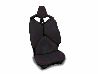 PRP Seats B010-01 Rear Seat Covers for 2020-2024 Polaris Pair Black with Red Stitch / PRP Seats B010-01 Seat Cover