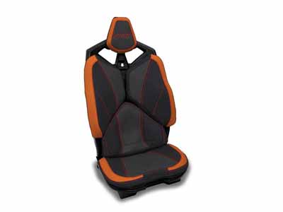 PRP Seats B010-06 Rear Seat Covers for 2020-2024 Polaris Pair Black and Orange / PRP Seats B010-06 Seat Cover