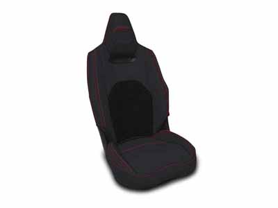 PRP Seats B012-01 Front Seat Covers for 2025+ Polaris with Cooled Seats Pair Black with Red Stitch / PRP Seats B012-01 Seat Cover