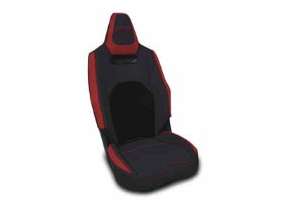 PRP Seats B012-04 Front Seat Covers for 2025+ Polaris with Cooled Seats Pair Black and Red / PRP Seats B012-04 Seat Cover