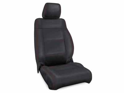 PRP Seats B016-01 Front Seat Covers for 07-10 Wrangler JK 2 Door or 4 Door Pair Black W/Red Stitch / PRP Seats B016-01 Seat Cover